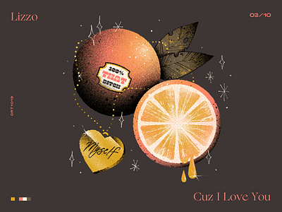 03 | Lizzo — Cuz I Love You album art artwork countdown cuz i love you fruit handmade illustration inspiration juicy lizzo lyrics music orange record top 10