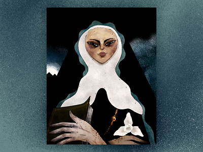 Monja Blanca | Salarrué Tribute art artist artwork character character design creepy el salvador handmade illustration monja nun salarrue salarrué salvadoran tribute