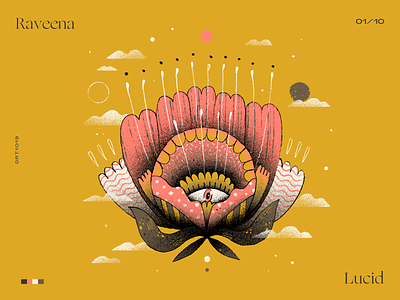 01 | Raveena — Lucid album art artwork countdown floral flower handmade illustration lucid music raveena record singer top 10