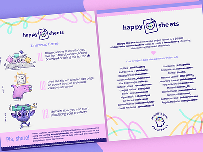 Happy Sheets | Project Guide branding editorial guide illustration inspiration layout ui vector