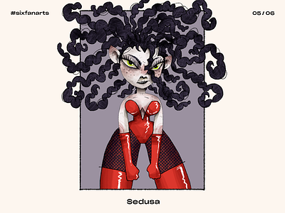 #sixfanarts | 05 — Sedusa art artwork cartoon cartoon network character character design handmade illustration powerpuff girls ppg sedusa villain