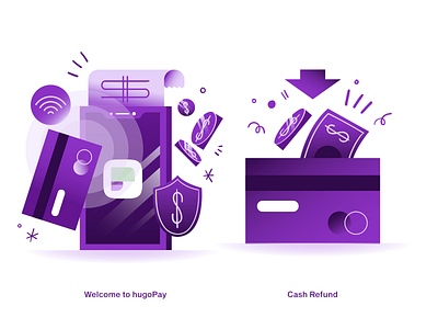 hugo | Empty States III app app illustration artwork branding design empty state empty states finances fintech illustration superapp ui ux vector