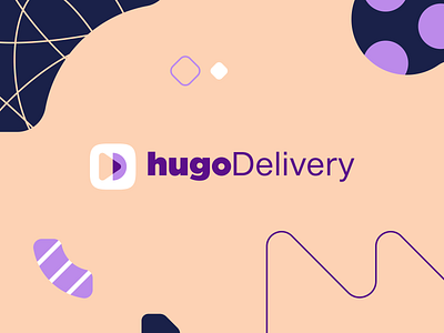 hugoDelivery | Logo app branding delivery delivery app fintech flat icon logo logo design logotype minimal superapp ui ux vector web