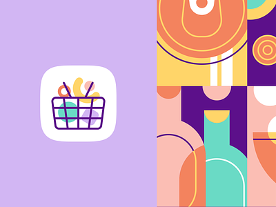 hugoMarket | Icon app app icon branding grocery grocery app grocery store icon logo market minimal online shopping outlet shopping supermarket ui ux vector web