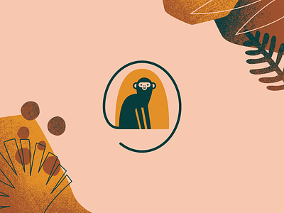 Origó | Logo app icon brand icon brand identity branding character character design coffee design flat icon identity illustration isotype logo logotype monkey monkey icon monkey logo texture vector