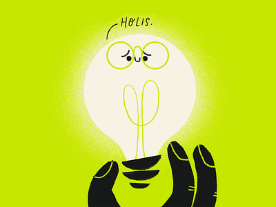 Hello! abstraction art artwork bright bulb character character design handmade idea illustration minimal
