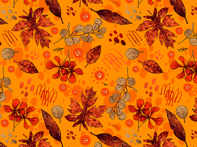 Armonía I | Pattern art artwork autumn collection design fabrics fall fashion floral handmade illustration pattern pattern design patterns surface design textile texture tropical