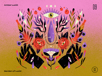 09 | Ambar Lucid — Garden of Lucid 10x20 album ambar lucid art artwork composition countdown floral flowers garden of lucid handmade illustration latino music record symetry top 10 tropical