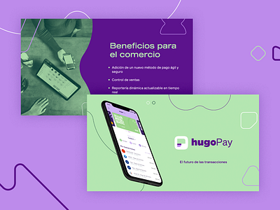 hugoPay | Sales Deck app app design branding deck deck design design editorial finance fintech logo pitch deck slide design ui ux vector