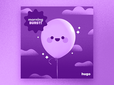 Morning Burst! | Playlist artwork balloon character design happiness happy music playlist playlist cover positivity