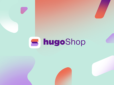 hugoShop | Logo app branding design ecommerce ecommerce app hugo icon logo logo design shop ui ux vector web