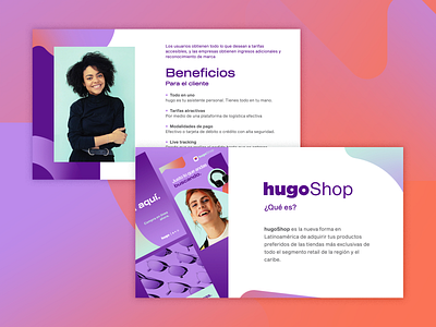 hugoShop | Sales Deck app branding deck delivery design ecommerce pitch deck pitch deck design presentation sales deck shop ui ux