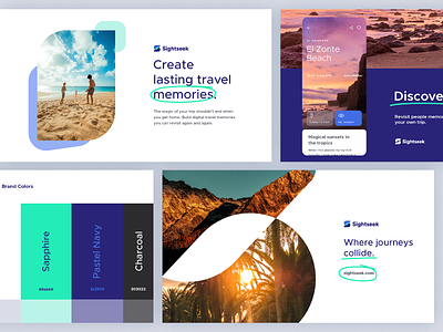 Sightseek | Brandbook app app design brand guidelines brandbook branding deck design design document logo travel app visual identity