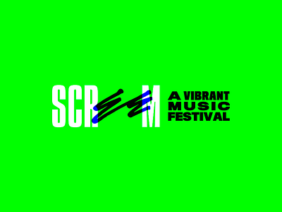 Screem / A Vibrant Music Festival — Visual Identity branding festival logo music noisy vibrant