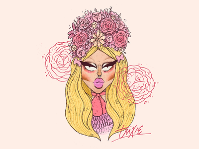 Trixie Mattel allstars3 art drag handmade illustration rpdr rpdras3 rupaul drag race teamtrixie trixie trixiie mattel