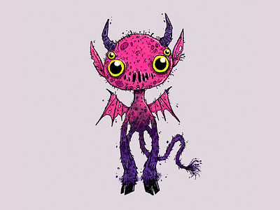 Cute Demon art character character design contrast demon handmade illustration illustrator scary