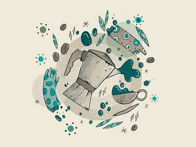 Coffee Festival art coffee composition handmade illustration