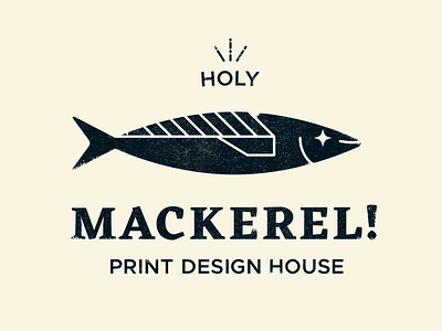 Holy Mackerel! branding design illustration logo design logo designs screenprint