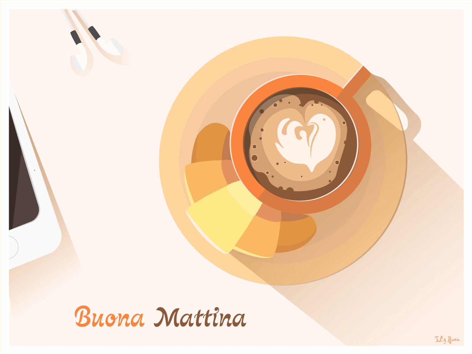 Buona Mattina adobe illustrator design food art illustration picture vector vector artwork