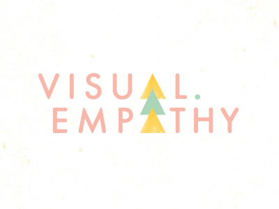 Visual Empathy logo identity photography logo design typography yellow pink vintage modern