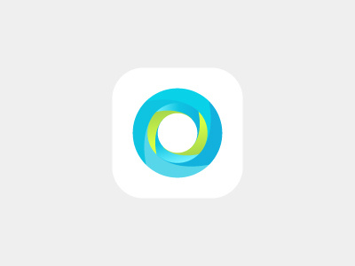 Logo work for an application app application blue green ios logo tech