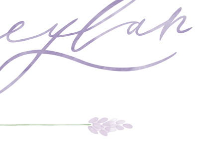 Photography Branding flower handwriting purple lilac photography logo