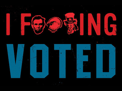 I F&$%CKING VOTED america eagle election flag lincoln obama president uncle sam vote voting