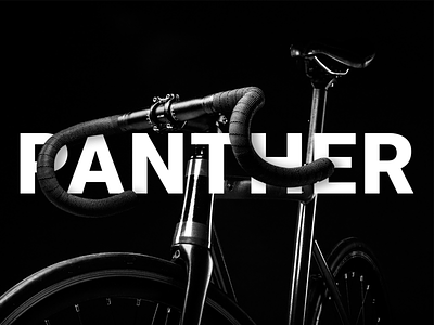 Panther Bike Typography bicycle bike branding design minimal photography photoshop typogaphy ui