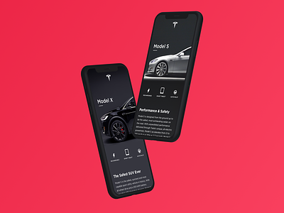 Tesla Mobile App Design app app concept branding clean design icon ios minimal tesla ui