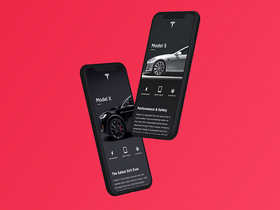 Tesla Mobile App Design