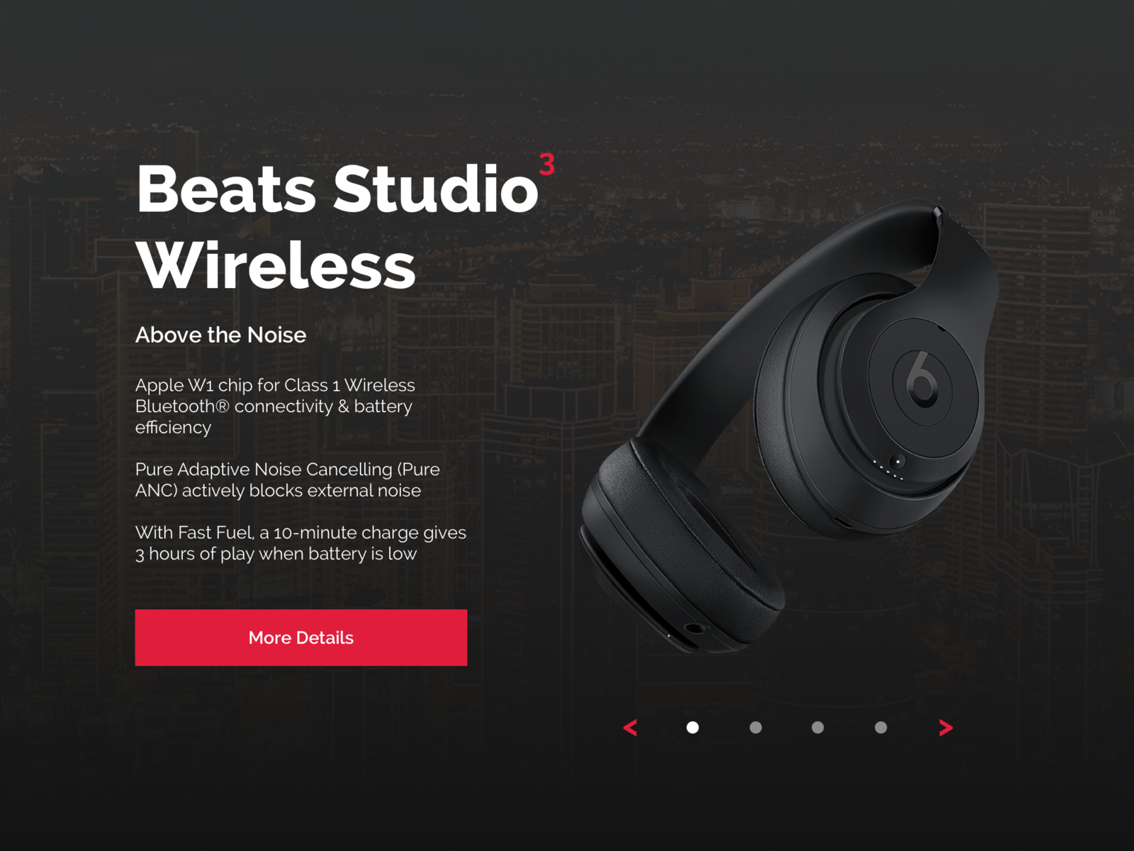 Beats Studio Wireless Product Page by Leandro Fernandez on Dribbble