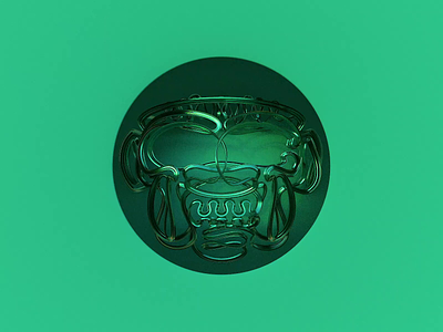Mask 3d animation blender green humbaba mask