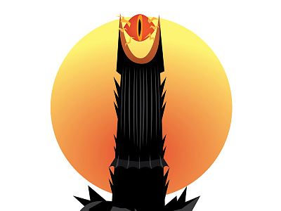 The Eye of Sauron adobe design eye fanart flat design illustration illustrator lord of the rings minimalistic sauron vector