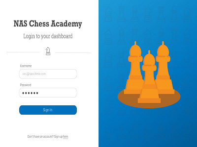 Login Screen chess clean design login screen minimal ui design web design