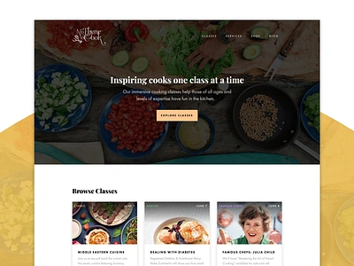 No Thyme to Cook design ui ux web