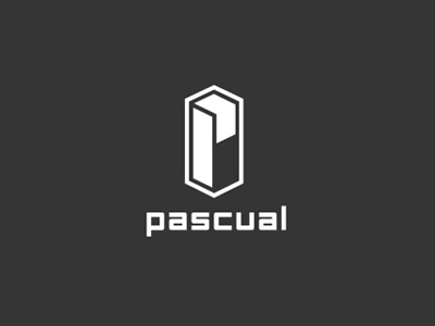 Pascual architecture building clean construct construction logo minimal p