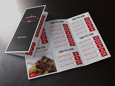 Multimenu Template cards food graphicriver illustrator logo menu personal stationery table template tent vector