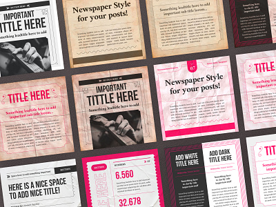 Newspaper Social Media Templates digital facebook followers illustrator info information instagram likes newspaper photoshop post poster print social social media social media templates socialmedia square stories