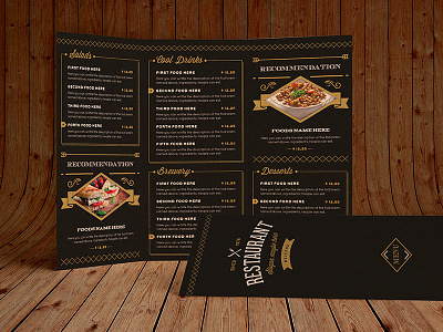 Elegant Food Menu 12 bar design drink elegant food graphic graphicriver illustrator luuqas menu restaurant template