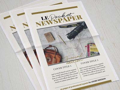 Le Pocket Newspaper brochure deco design digital indesign magazine newsletter newspaper pocket print size small