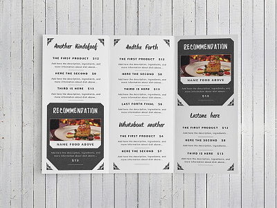 Elegant Food Identity 3 bar design drink elegant food identity menu poster restaurant table template tent