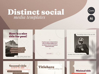 Distinct Social Media Templates