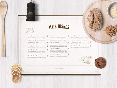 Classy Food Menu 6 bar classy design drinks food illustrator luuqas menu old restaurant template vintage