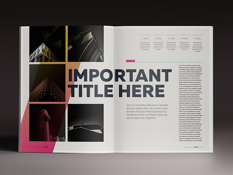 Gradient Magazine Indesign Template by luuqas design on Dribbble