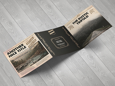 The Rustic Square Brochure brochure design editorial indie old pdf print rustic square template trifold vintage