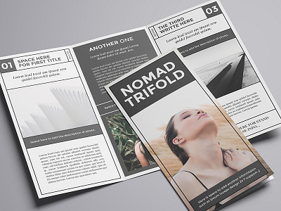 Nomad A4 Trifold Brochure brochure design digital flyer illustrator indie luuqas nomad pdf print template trifold
