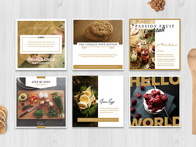 Food Social Media Pack bar digital drink facebook food illustrator instagram media pack photoshop social style