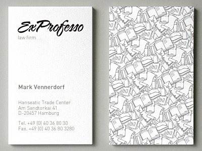 Logotype and pattern for law firm Exprofesso identity logotype