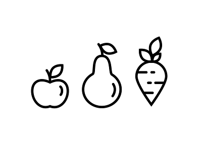 vegetables & fruits icons