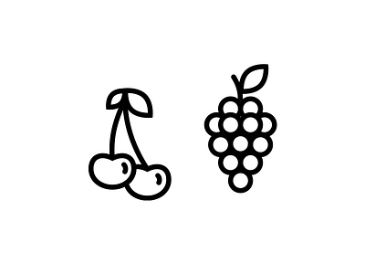 vegetables & fruits icons icons